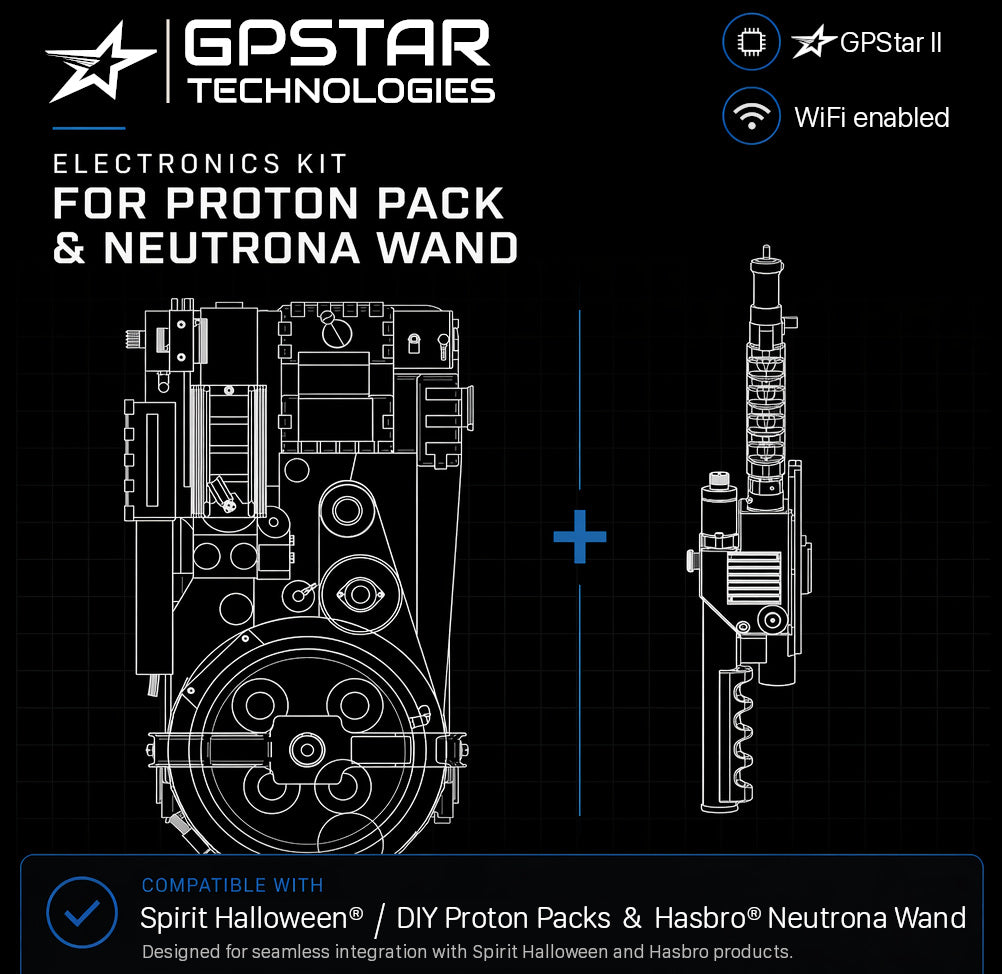 GPStar II - JST : Spirit / DIY Proton Pack + Hasbro Neutrona Wand Core Kit