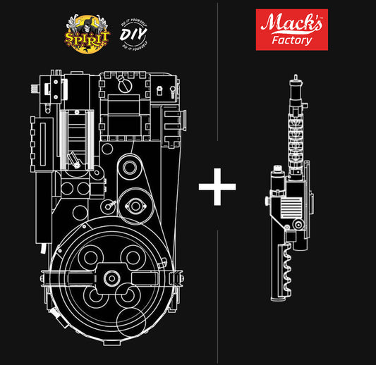 GPStar II : Spirit / DIY Proton Pack + Mack's Factory Neutrona Wand Extreme Plus Kit