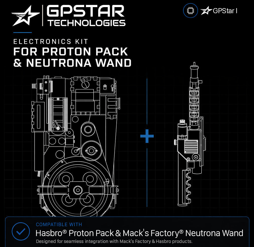 GPStar I : Hasbro Proton Pack + Mack's Factory Neutona Wand Classic Kit