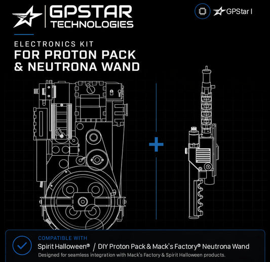 GPStar I: Spirit / DIY Proton Pack + Mack's Factory Neutrona Wand Classic Kit